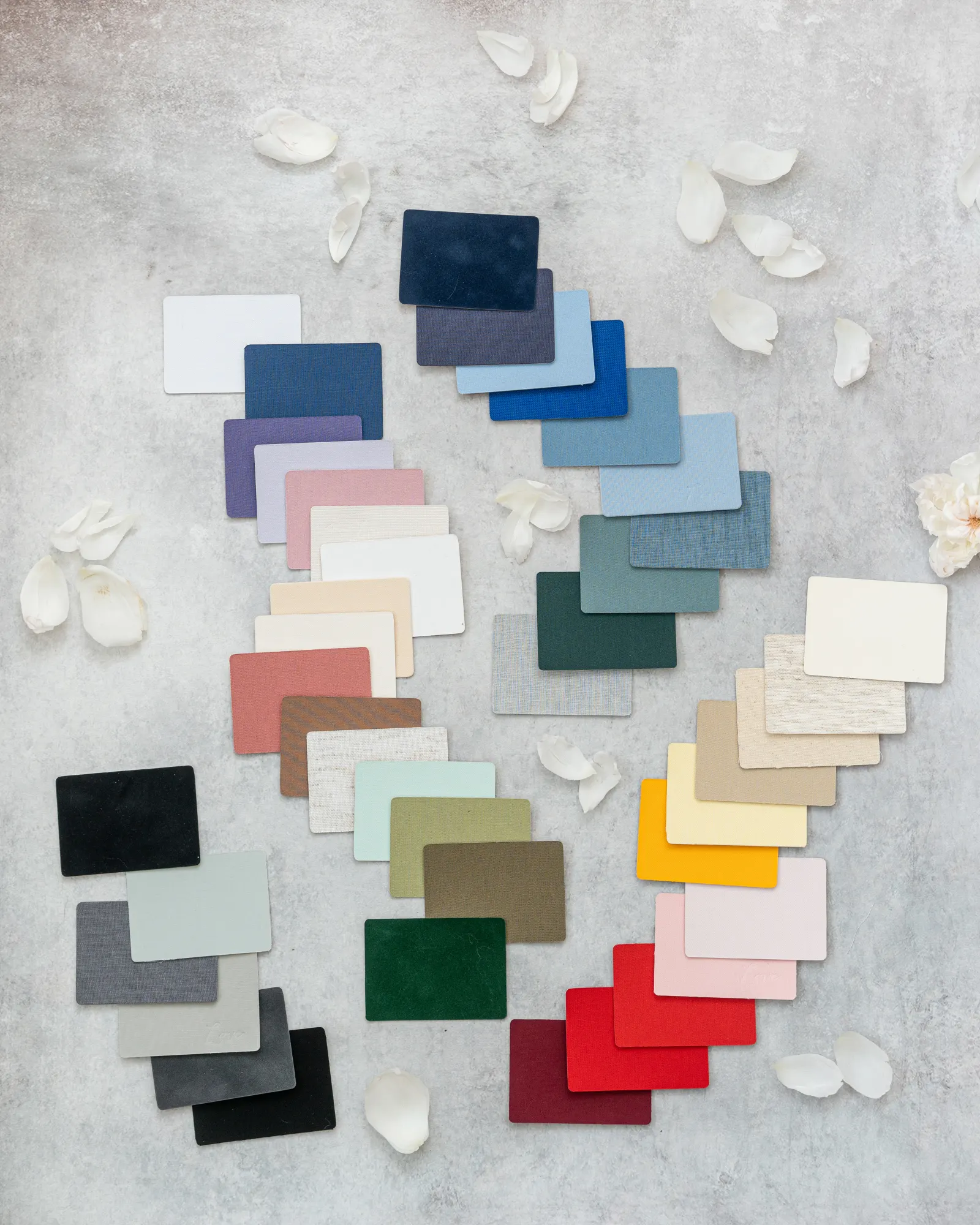 Rospins-Stoffmuster zum Vergleichen der Farben in Ihrem Studio